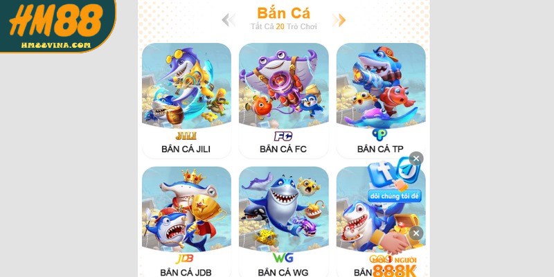 Bắn cá HM88 là lựa chọn hàng đầu của game thủ yêu thích săn thưởng